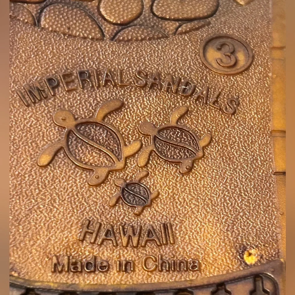 50%offw❤️ Jesus Sandals 3  Imperial Hawaii Brown Rubber Hawaiian pali k50